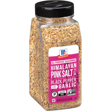 Mccormick Himalayan Pink Salt With Black Pepper And Garlic All Purpose Seasoning, 18.5 Oz