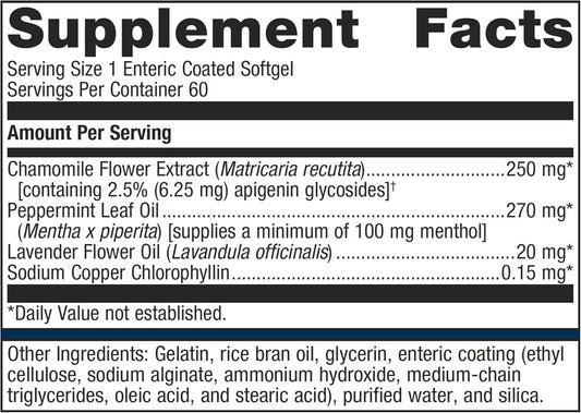 Metagenics Intesol - Digestive Aid, Gi Relief & Supports Relaxation* - With Peppermint Oil, Chamomile & Lavender Flower Oil - Herbal Extracts For Indigestion Relief* - Gluten-Free - 60 Softgels