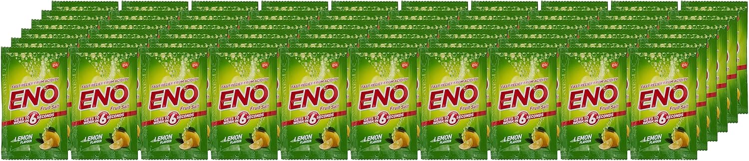 Eno Fruit Salt Lemon Herbs Flavor Relief From Acidity Problem 60Pcsx5G Sachets