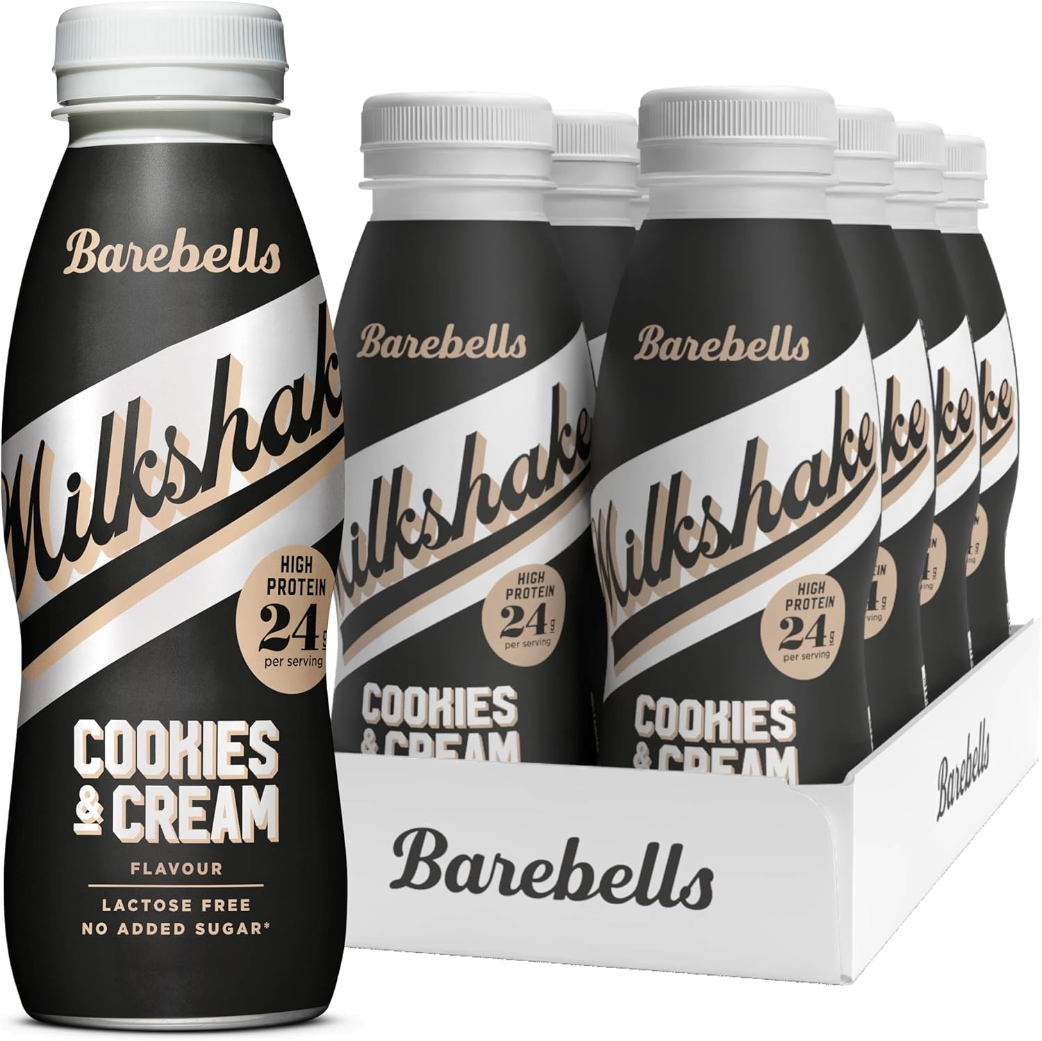 Barebells Protein Shake – 24G High Protein Milkshake, Lactose-Free, Ready To Drink, Low Carb – 8X330Ml (Vanilla Flavour)