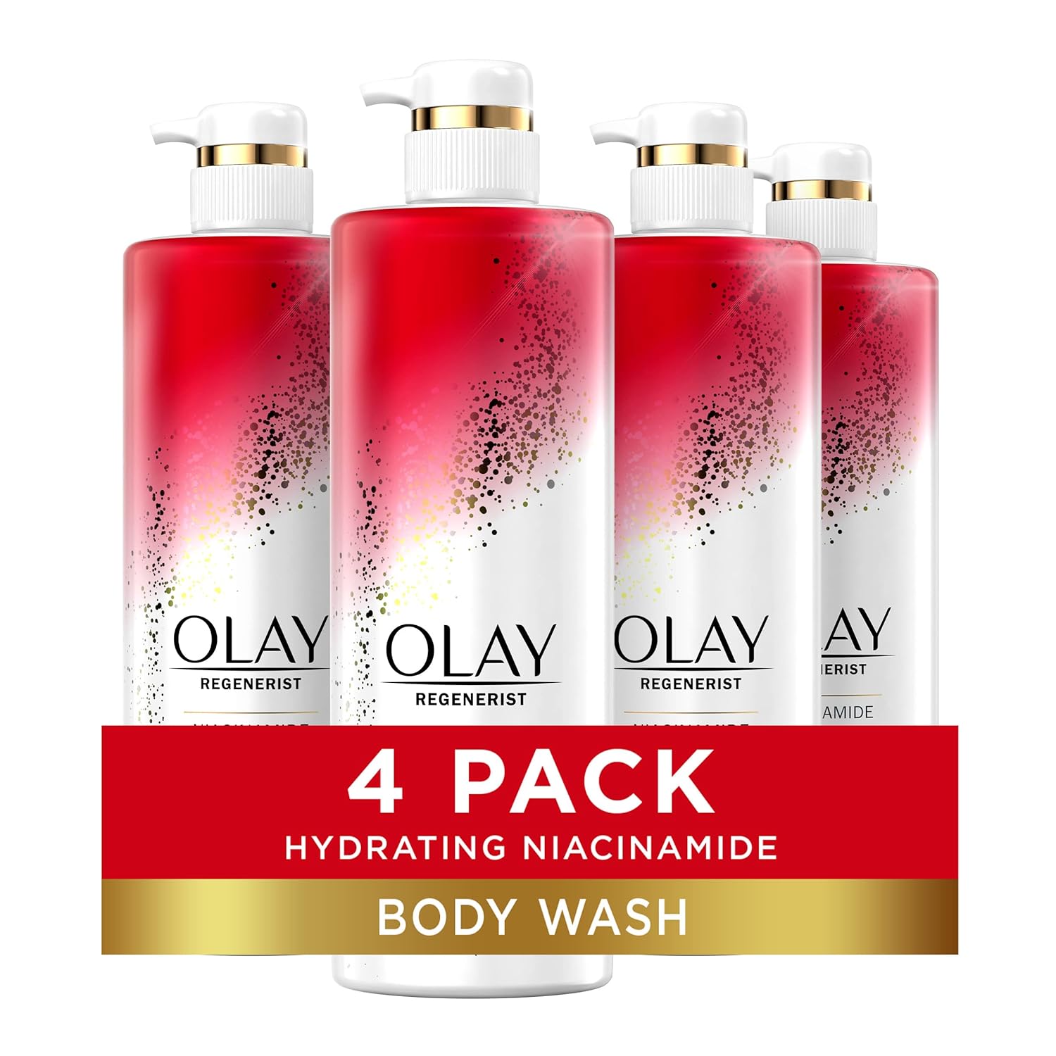 Olay Body Wash Women, Age Defying With Niacinamide 20 Fl Oz (Pack Of 4)