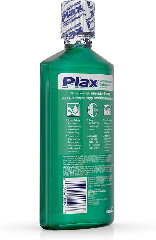 Plax Advanced Prebrushing Dental Rinse, Soft Mint, 24 Ounce