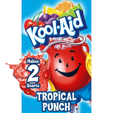 Kool-Aid Unsweetened Caffeine Free Tropical Punch Zero Calories Powdered Drink Mix 192 Count Pitcher Packets