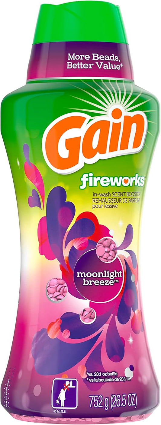 Gain Fireworks In-Wash Scent Booster Beads, Moonlight Breeze, 26.5 Oz