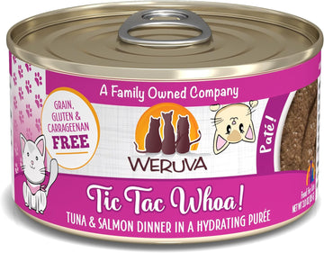 Weruva Wet Cat Food, Tic Tac Whoa With Tuna And Salmon Pate, 3Oz Can, Pack Of 12