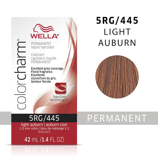 Wella Professionals Invigo Brilliance Color Protection Shampoo & Conditioner, For Fine Hair + Wella Colorcharm Permanent Liquid Hair Color For Gray Coverage, 5Rg Light Auburn