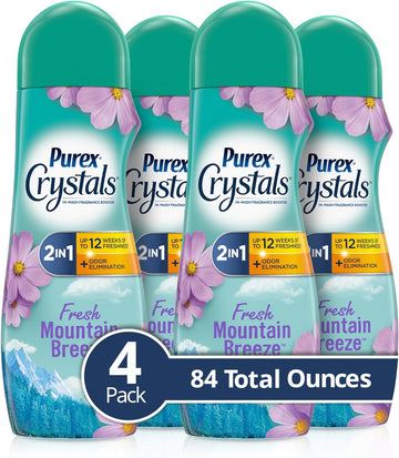 Purex Crystals in-Wash Fragrance and Scent Booster, Fresh Mountain Breeze, 21 Ounce, 4 Count