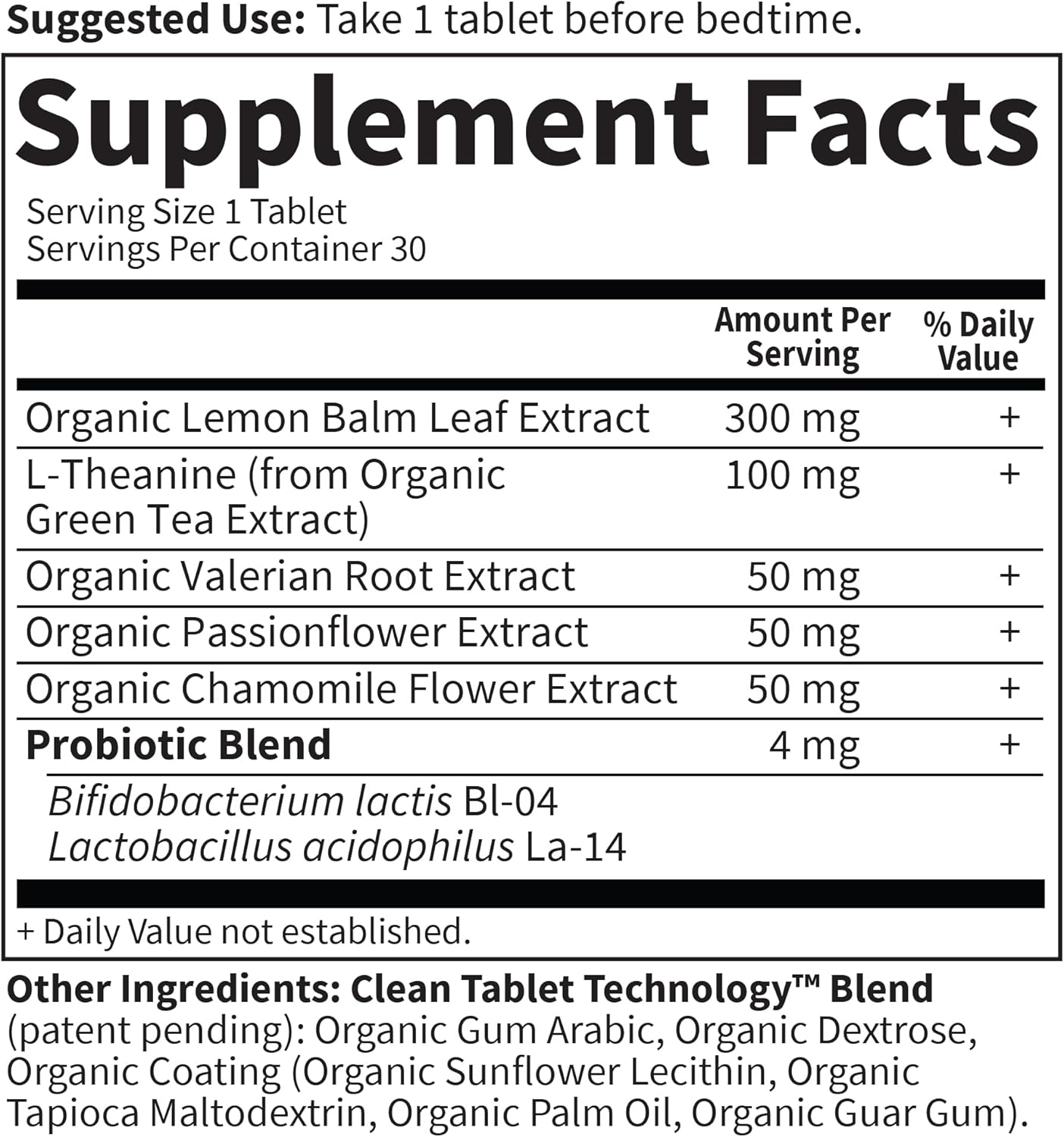 Garden Of Life Organics Sleep Well Rest & Refresh 30 Tablets, Lemon Balm, Green Tea Extract L-Theanine, Valerian Root, Chamomile, Probiotics-Organic Non-Gmo Vegan Gluten Free Herbal Supplement