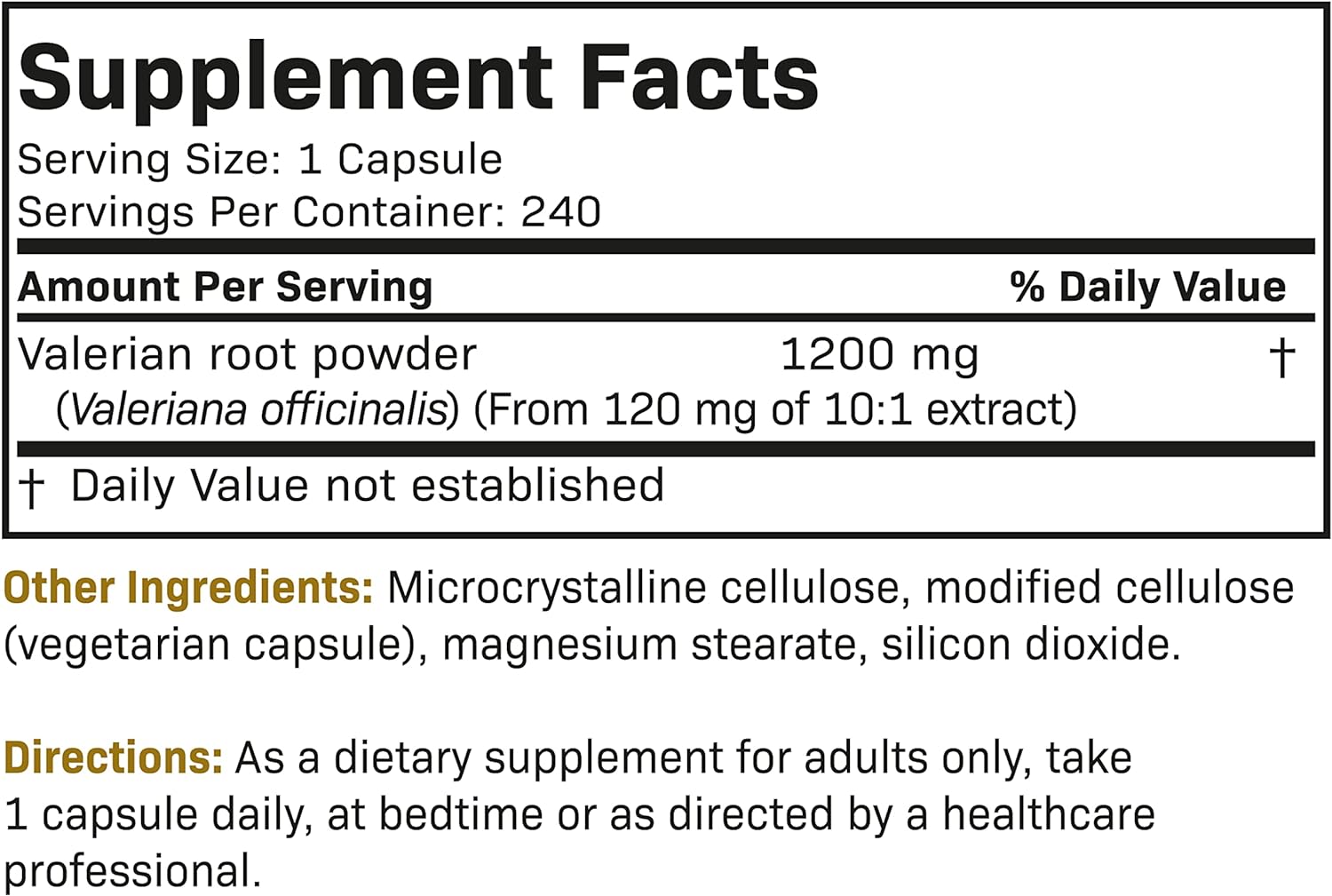 Futurebiotics Valerian Root 1200 MG Promotes Relaxation Non-GMO, 240 Vegetarian Capsules : Health & Household