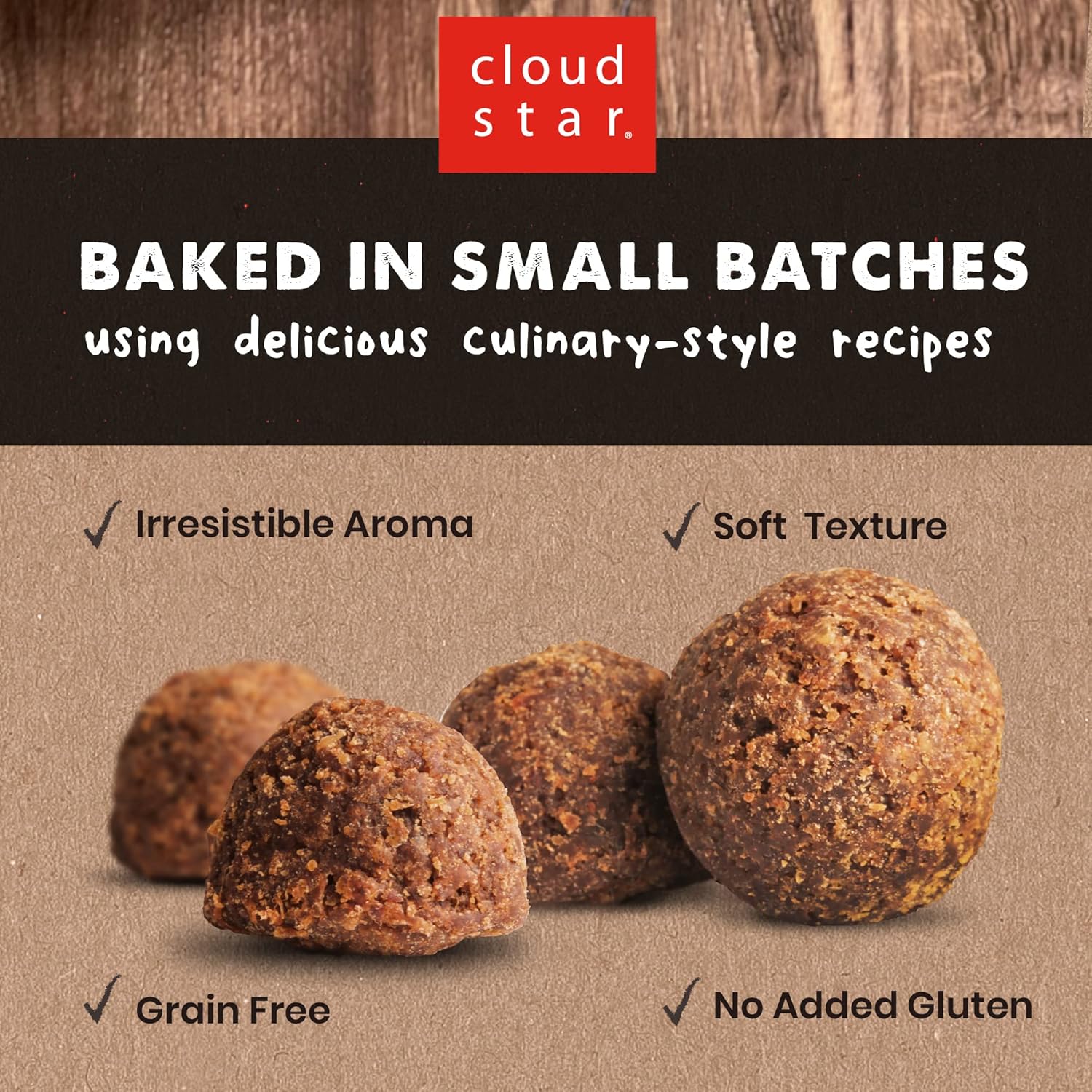 Cloud Star Wag More Bark Less Grain Free Meatball Bites, BBQ Chicken Recipe, 14 oz. : Pet Supplies