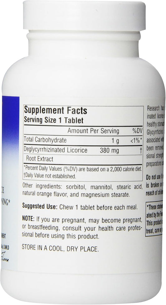 Planetary Herbals DGL Licorice Tablets, 100 Count