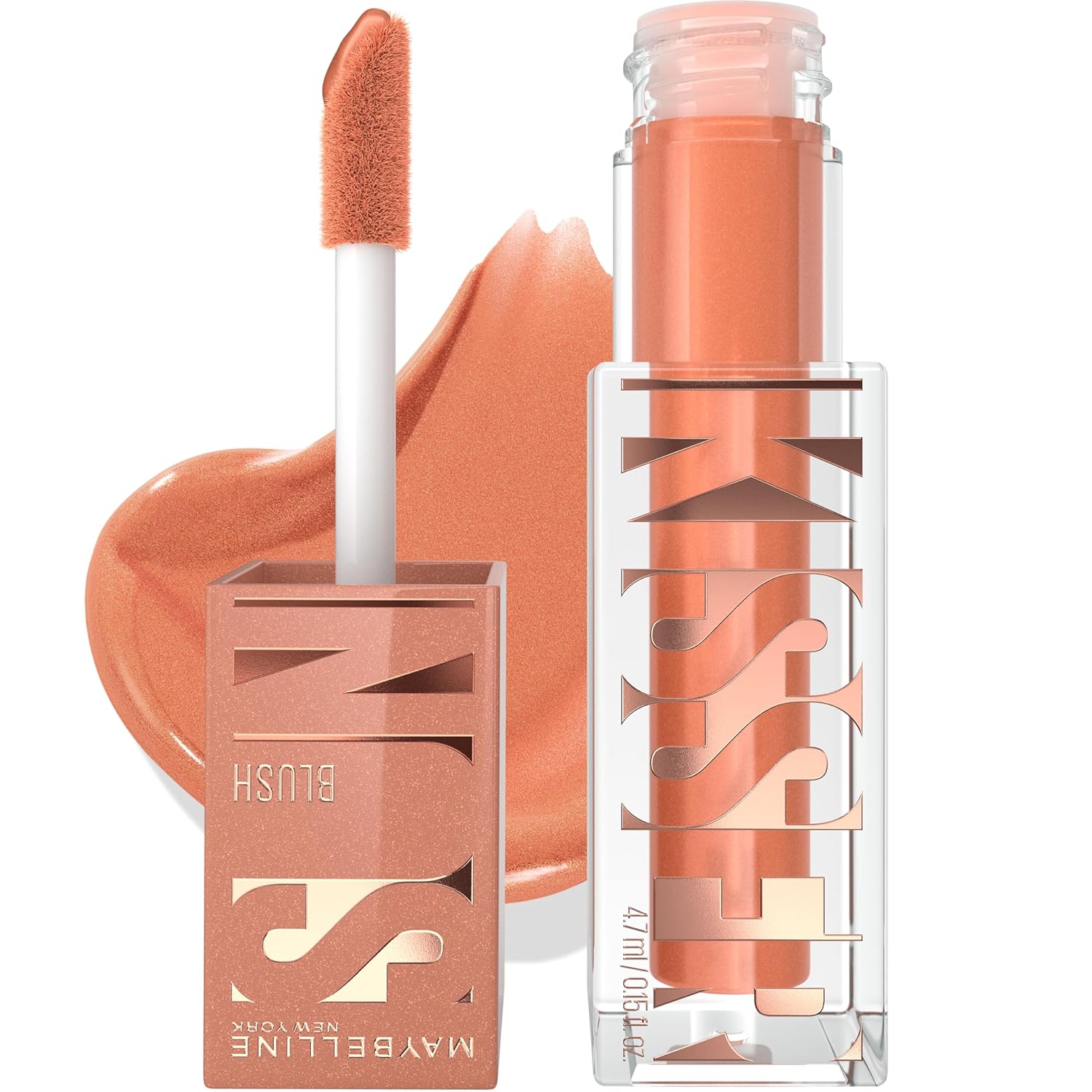 Maybelline Sunkisser Multi-Use Liquid Blush And Bronzer, Blendable, Longwear, Glowy Make Up, Downtown Rush, 1 Count