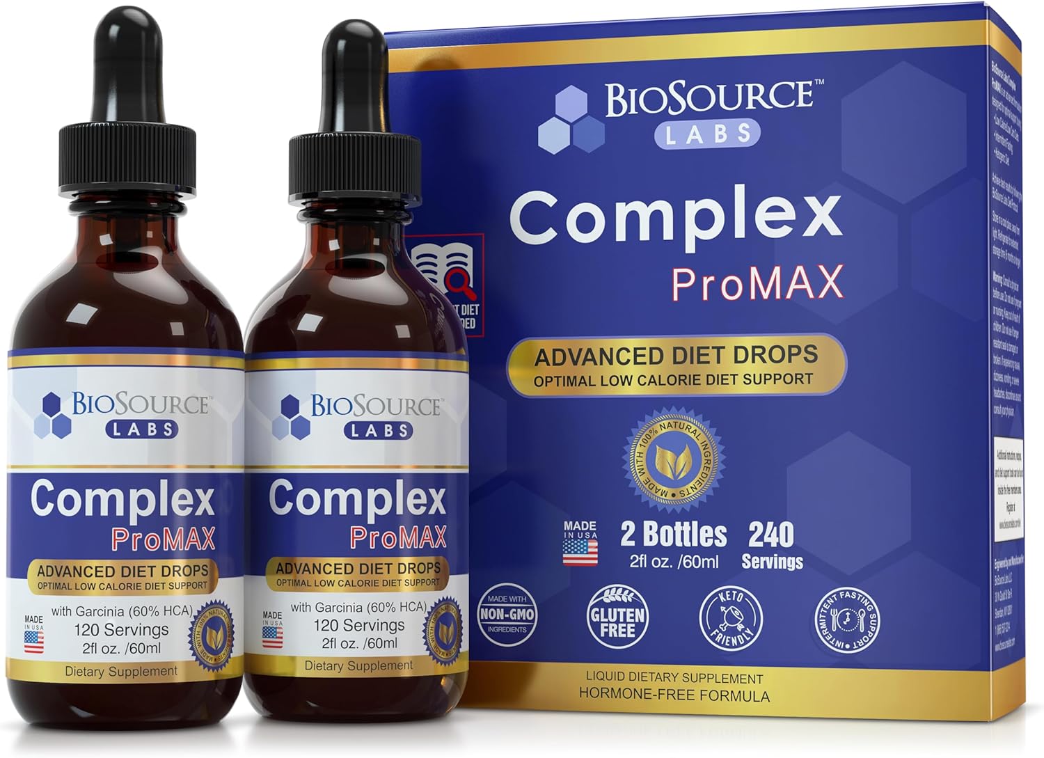 Complex Promax Premium Diet Drops 2 Oz (2 Bottle Pack) - 60 Day Supply