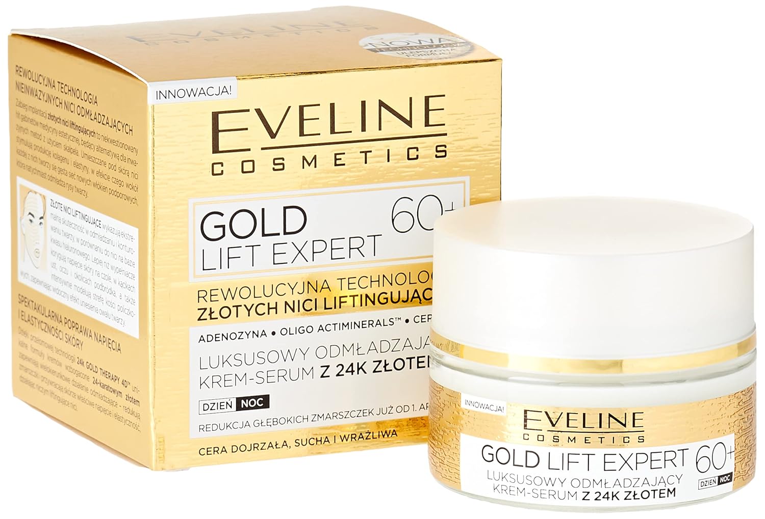 Gold Lift Expert Luxurious Rejuvenating Cream Serum With 24K Gold Ages 60 And Above