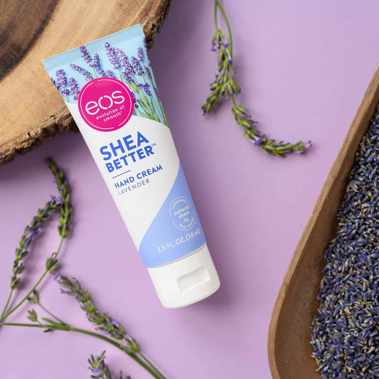 Eos Shea Better Hand Cream - Lavender | Natural Shea Butter Hand Lotion And Skin Care | 24 Hour Hydration With Shea Butter & Oil | 2.5 Oz,2040870