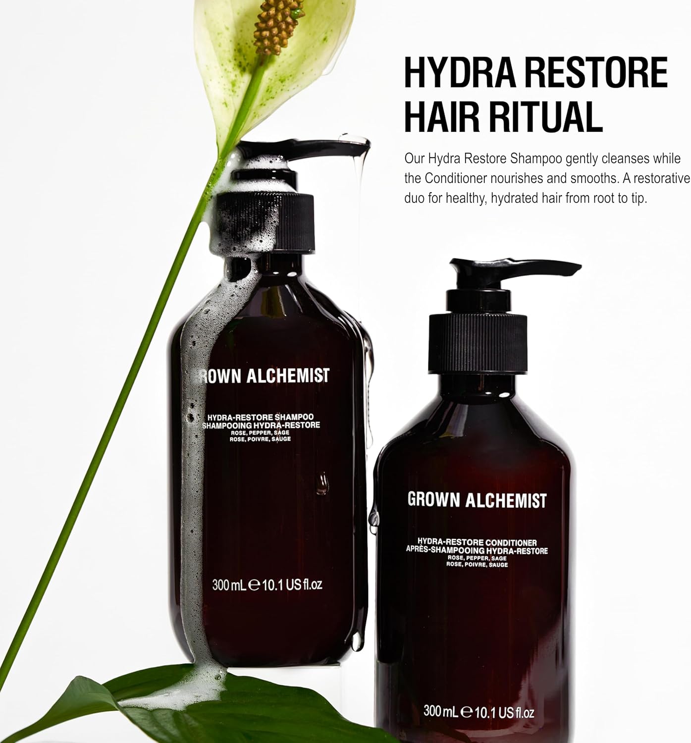 Grown Alchemist Hydra-Restore Hydrating Shampoo - Sage, Pepper & Rose, Sulphate Free - Clarifying Shampoo to Remove Build Up, Deep Cleansing & Hair Strengthening - Natural Vegan Formula 300 ml : Amazon.co.uk: Beauty