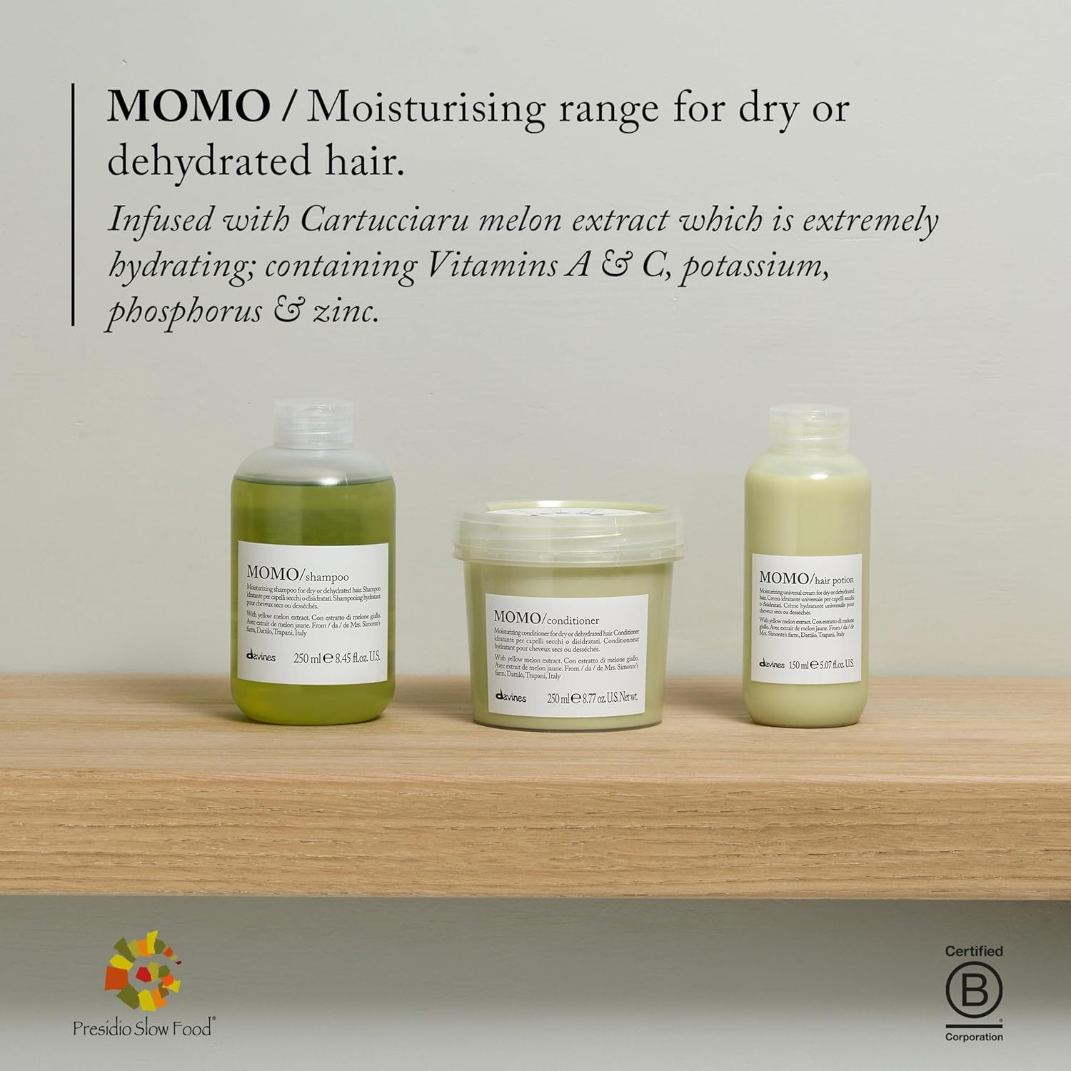 Davines Momo / Conditioner Moisturizing Revitalizing Cream Dry & Dehydrated Hair 250 Ml