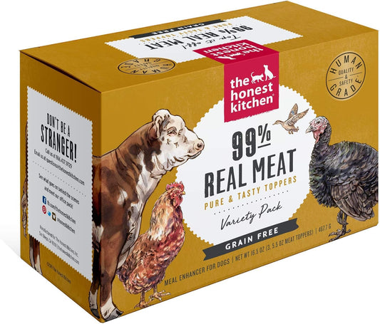 The Honest Kitchen 99% Meat Protein Boosters Variety 3-Pack, 5.5 oz x3