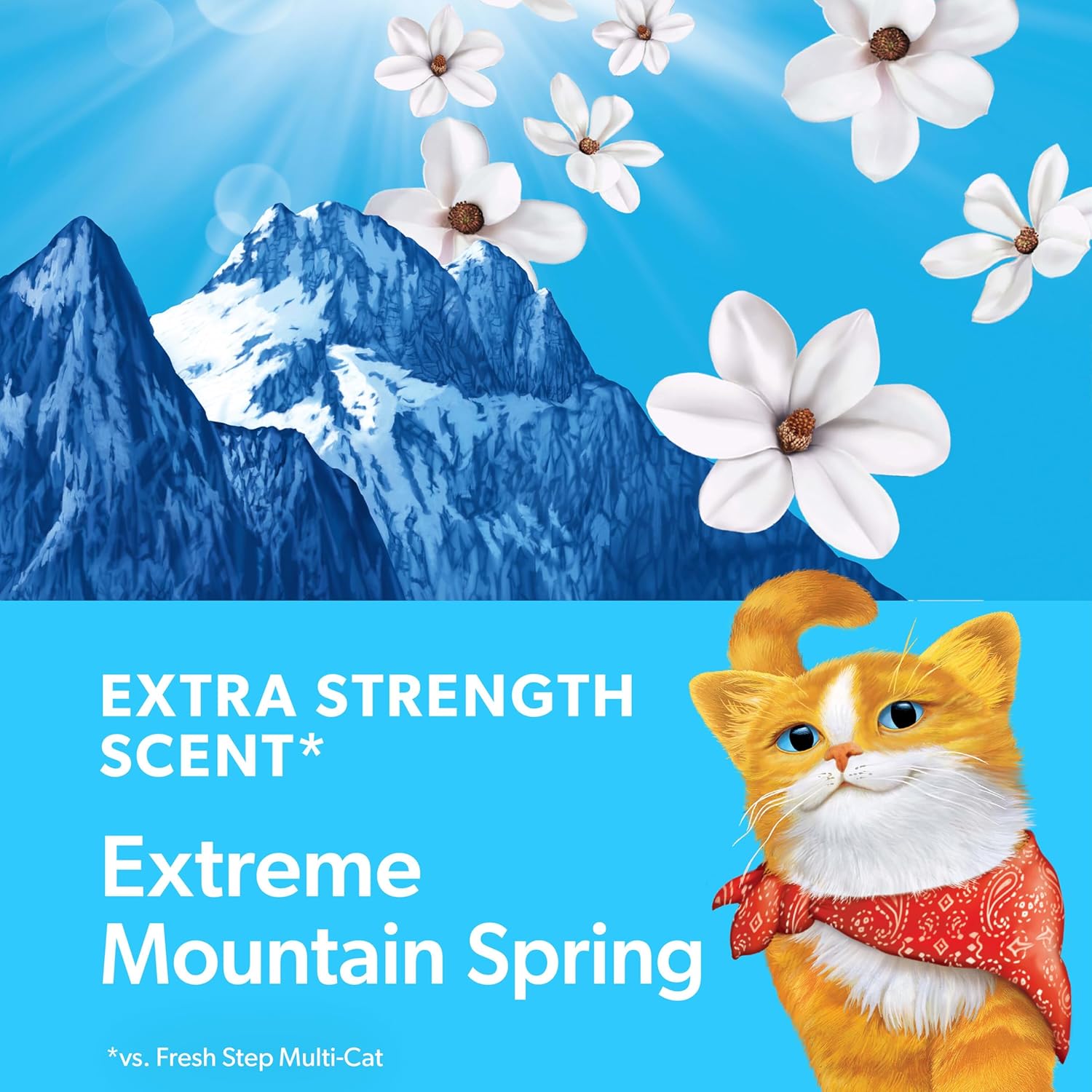 Fresh Step Extreme Clumping Litter With Febreze Freshness, Mountain Spring Scent Clumping Cat Litter With Guaranteed Odor Control, 14 Lb. Box : Pet Supplies