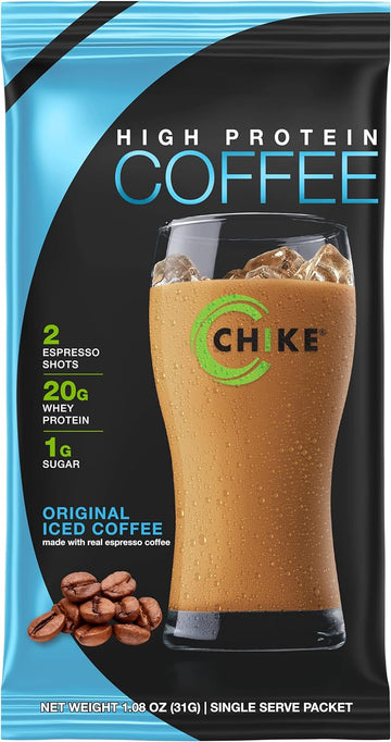 Chike High Protein Iced Coffee, 12 Single Serving Packets (Original)