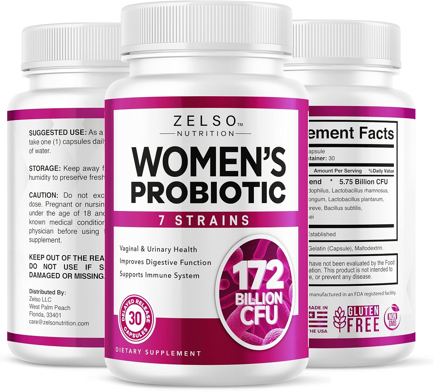 Women’S Probiotics, Vaginal Probiotics With Prebiotics Supplement, 175 Billion Cfu, 7 Strains - Supports Vaginal Flora, Ph Balance, Digestive Health & Immune Support - 30 Capsules : Health & Household