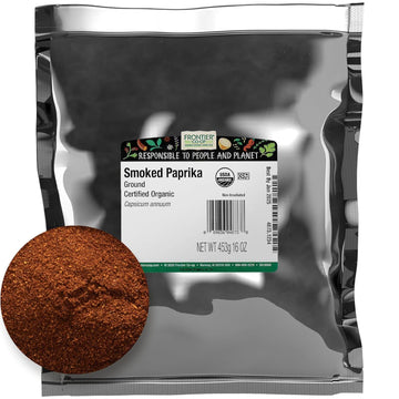 Frontier Co-Op Organic Ground Smoked Paprika 1Lb Bulk Bag - Spanish Paprika Powder Seasoning - Restaurant Supply