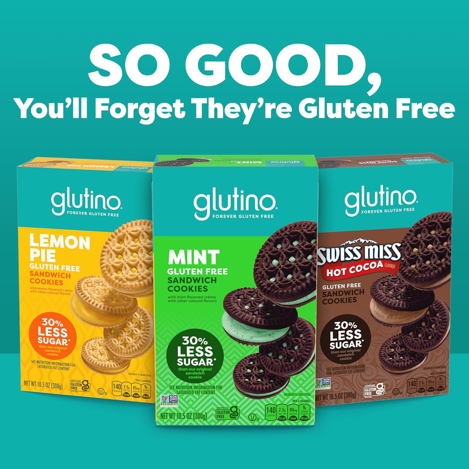 Glutino Gluten Free Mint Flavored Sandwich Cookies, Gluten Free Snacks, 10.5 oz. : Grocery & Gourmet Food