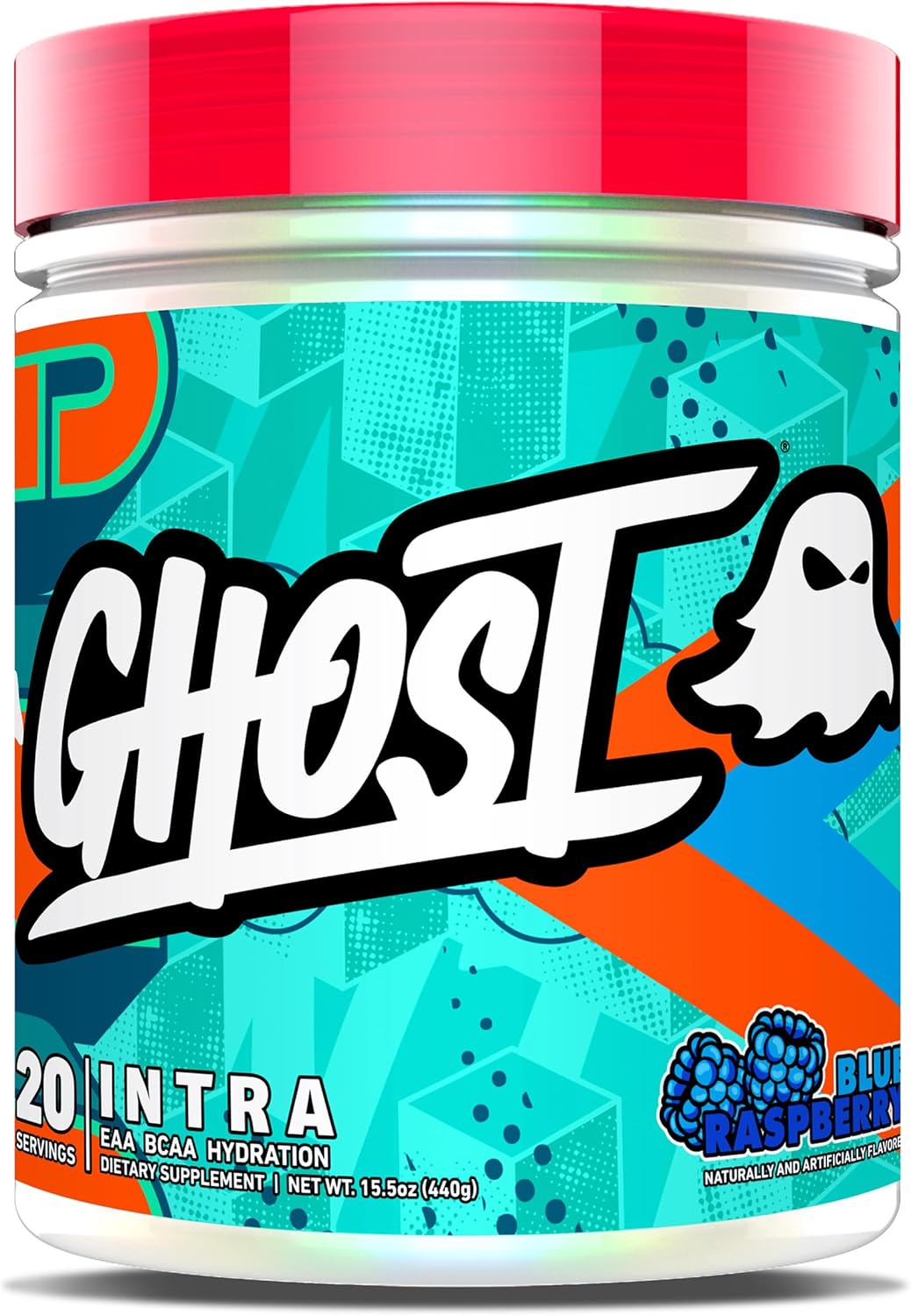 Ghost Intra Workout Powder, Blue Raspberry - Bcaas, & Eaas, Nootropics & Hydration - Essential & Branch Chain Amino Acids, Supports Muscle Recovery & Focus - Pre, Intra & Post Workout Powders