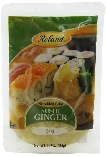 Roland Foods Sushi Ginger, 16 Ounce, Pack of 6