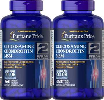 Puritan's Pride Triple Strength Glucosamine, Chondroitin & Msm Joint Soother, 360 Count (Pack of 2) : Health & Household