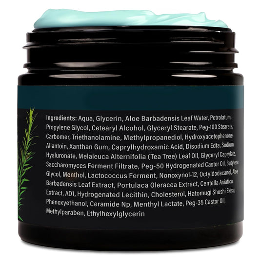 Nuvadermis Tea Tree Oil Foot Cream - Soothing Moisturizer For Dry Cracked Feet, Athletes Foot, Ringworm & More - Enriched With Allantoin & Aloe Vera - 7 Oz