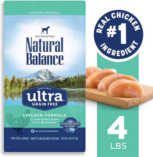 Natural Balance Original Ultra Grain-Free Chicken | All Life Stages Dry Dog Food | 4-Lb. Bag