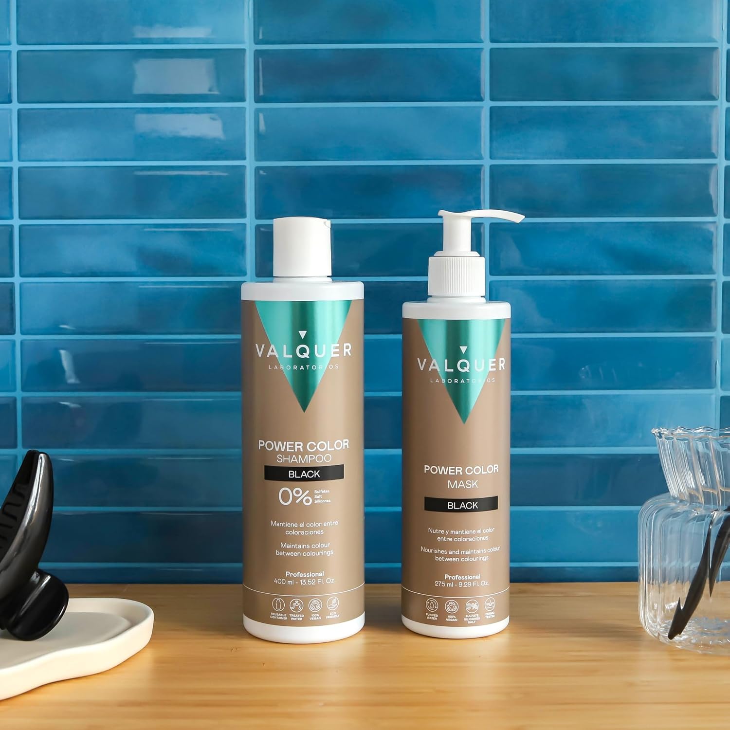 V?quer Professional Power Color Mask Dyed Hair Vegan and Sulfate (Black Hair) Hair Colour Enhancer - 275ml : Amazon.co.uk: Beauty