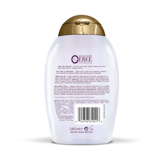 Ogx Smoothing + Liquid Pearl Shampoo, 13 Ounce