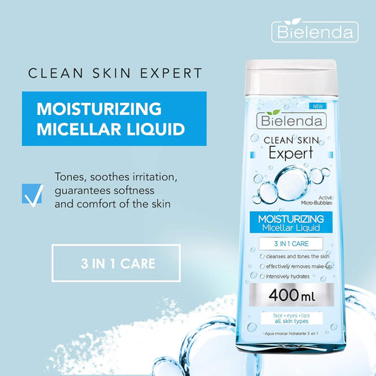 Bielenda Clean Skin Expert 3 In 1 Soothing Micellar Water, 400 Ml