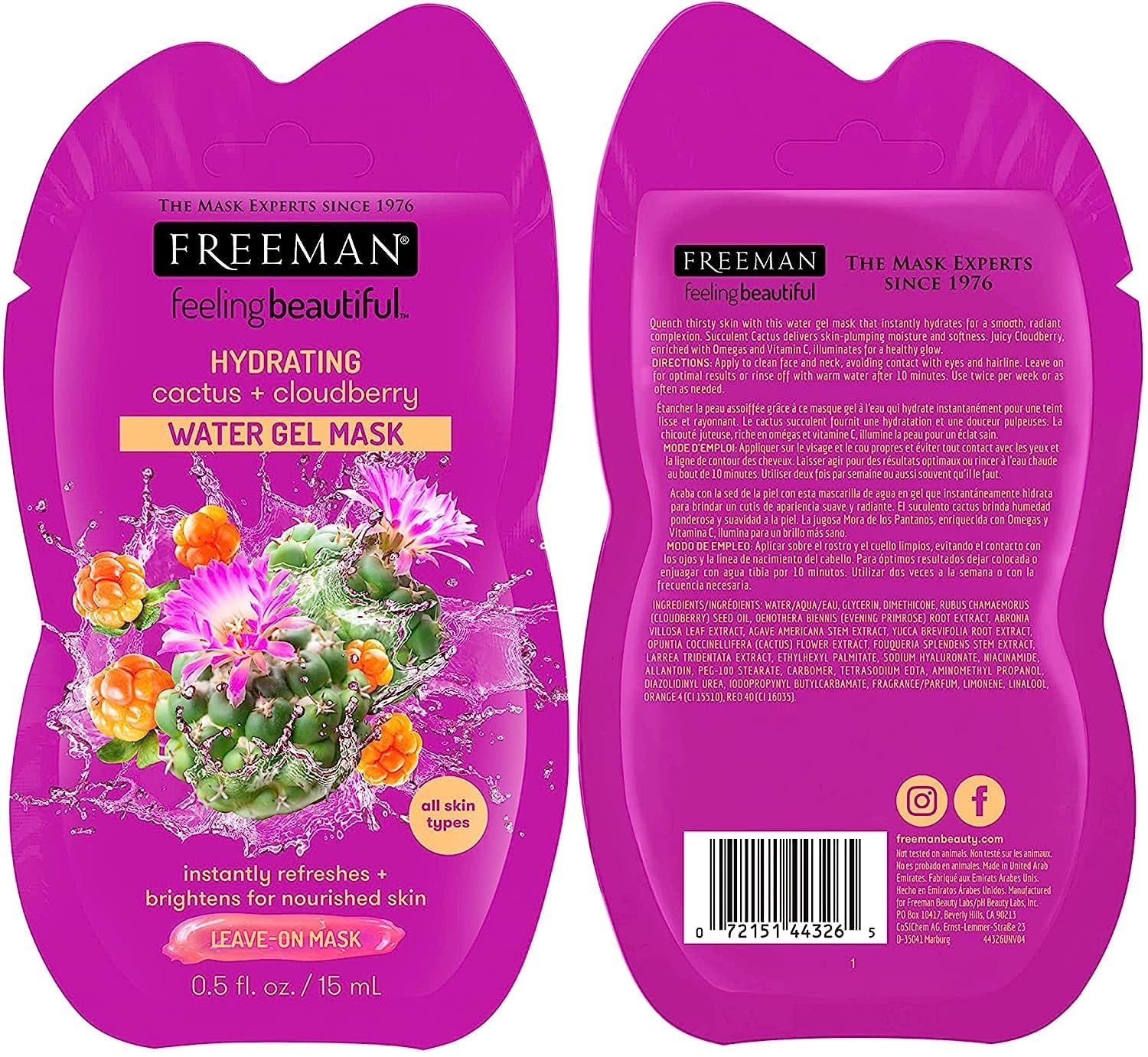 Freeman Facial Mask Variety Count: Detoxifying Clay, Purifying Charcoal, Clearing Mud, and Toning Peel-Off Beauty Facial Masks, Skincare Essentials, Reveals Healthy-Looking Skin, 6 Count : Beauty & Personal Care