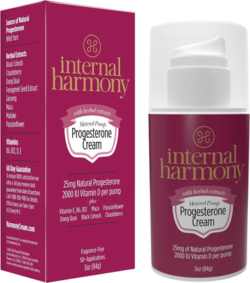 Progesterone Cream, Contains Natural USP Bioidentical Progesterone from Wild Yam, Black Cohosh, Maca, Chasteberry, Dong Quai Root, American Ginseng, and Other Herbal Extracts, 3oz