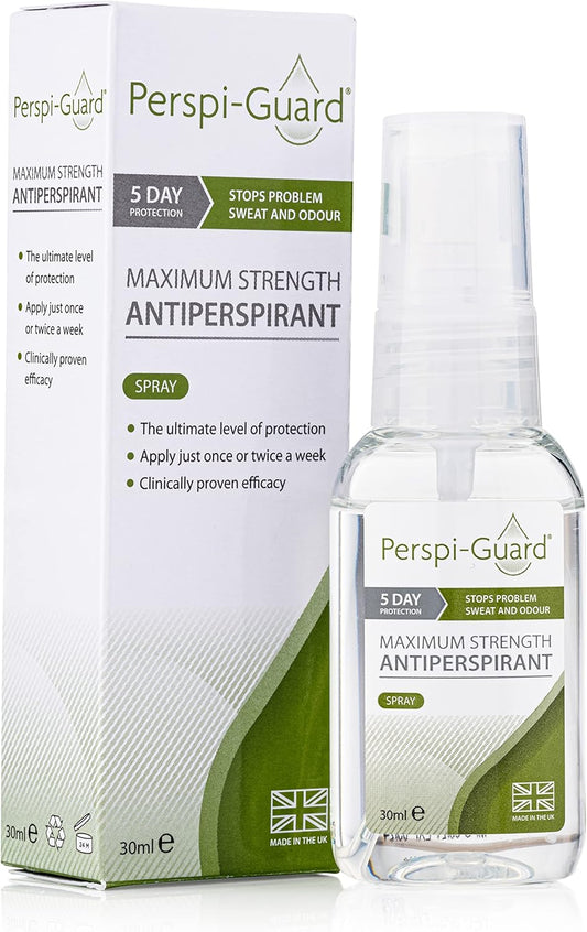 Perspi-Guard Maximum Strength Antiperspirant Spray, Strong Deodorant For Excessive Sweating & Hyperhidrosis Treatment, Lasts Up To 5 Days - Unscented (30Ml) & Odour Control Body Wash