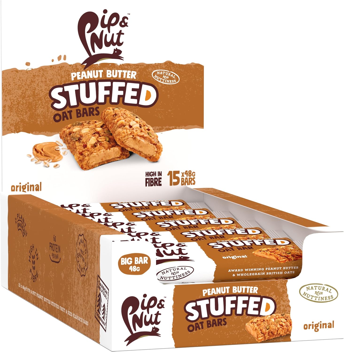 Pip & Nut Peanut Butter Stuffed Oat Bar Original 15 X 48G