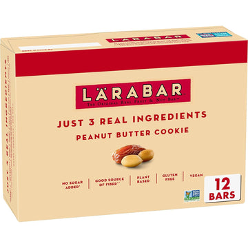 Larabar Peanut Butter Cookie, Gluten Free Vegan Fruit & Nut Bars, 12 Ct