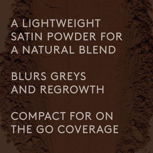 Josh Wood Colour (Dark Brown) Root Smudge With Two-Ended Brush And Mirrored Compact -Weightless Satin Powder, Non-Greasy,Non-Dye Alternative For Temporary Grey Hair Coverage, Apply To Dry Hair