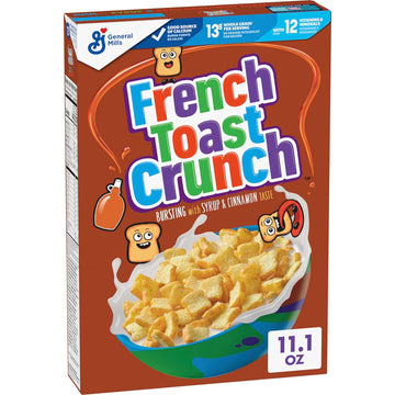 French Toast Crunch Sweetened Breakfast Cereal, 11.1 OZ Cereal Box