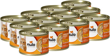 Nulo Grain-Free Minced With Whole Proteins Wet Canned Cat And Kitten Food, Chicken And Quail Egg In Broth, 6.0 Ounce, 8 Cans