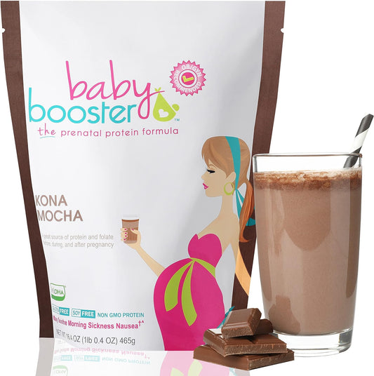 Baby Booster Prenatal Vitamin Supplement Shakes, Kona Mocha and Tahitian Vanilla