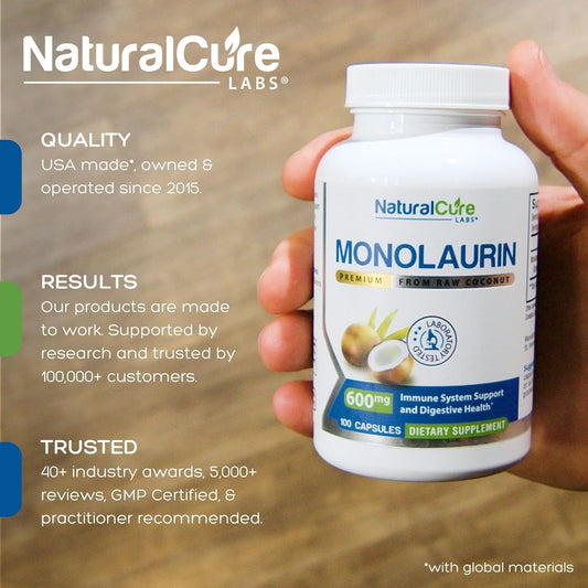 Premium Monolaurin – 600Mg, 100 Capsules