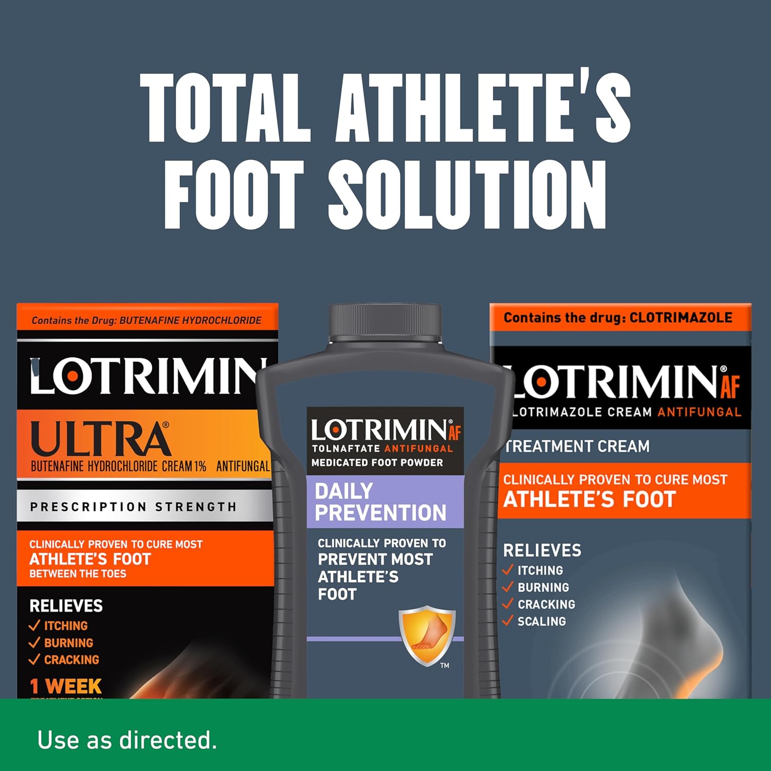 Lotrimin Daily Sweat & Odor Control Medicated Foot Powder - Antifungal Formula for Lasting Relief from Foot Odor, 6.25 Ounce (177 Grams) (Packaging May Vary) : Health & Household