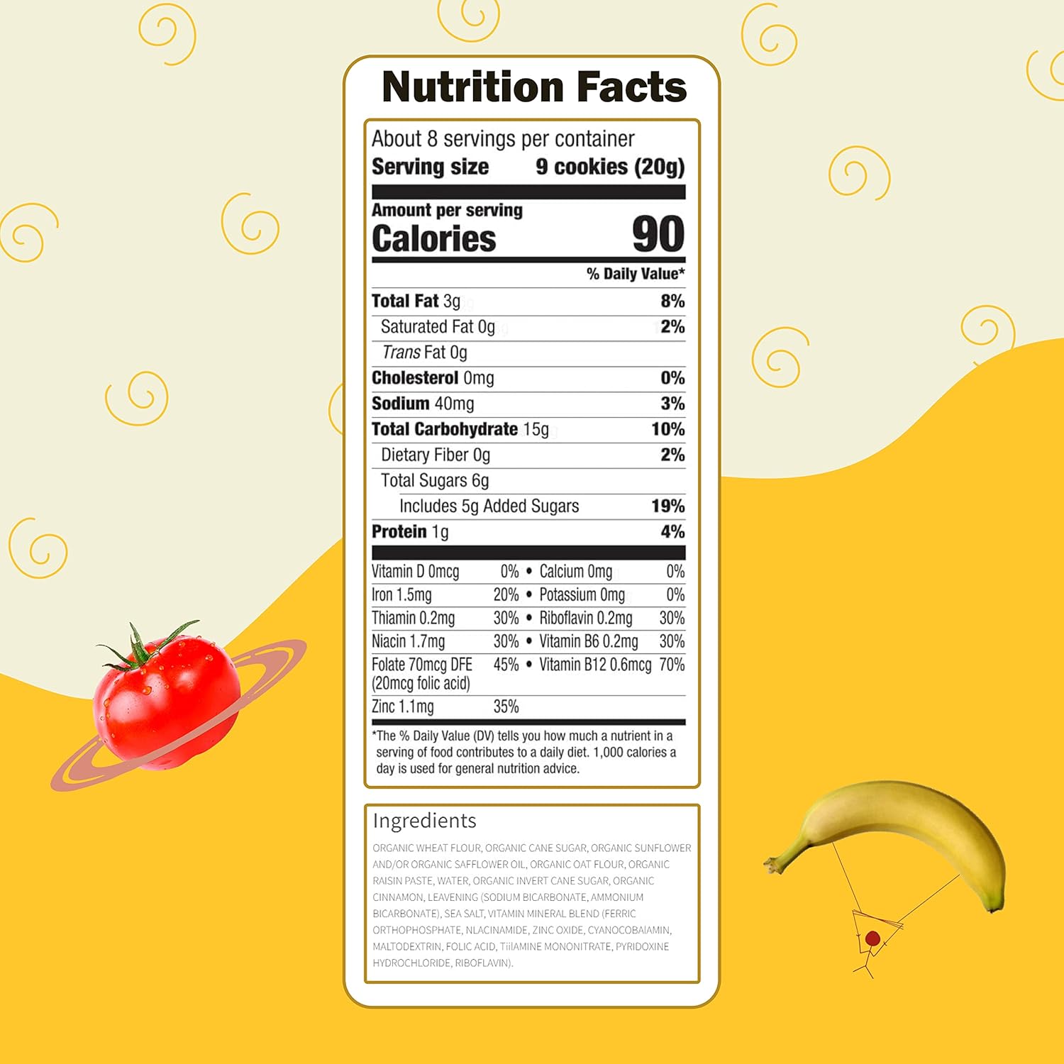 Earth's Best Organic Kids Snacks, Sesame Street Toddler Snacks, Organic Letter of the Day Cookies for Toddlers 2 Years and Older, Oatmeal Cinnamon, 5.3 oz Box (Pack of 6) : Baby Food Biscuits And Crackers : Everything Else