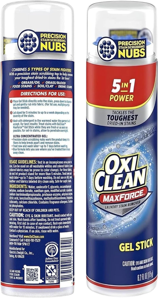 Stain Sticks For Clothes & Heavy Duty Laundry Bag Bundle: Featuring Two-"Oxi" Clean 6.2 Oz Gel Stick & One Extra-Large 24x36" Carefree Caribou Laundry Bags. Ideal for Travel, Gym & Home Use
