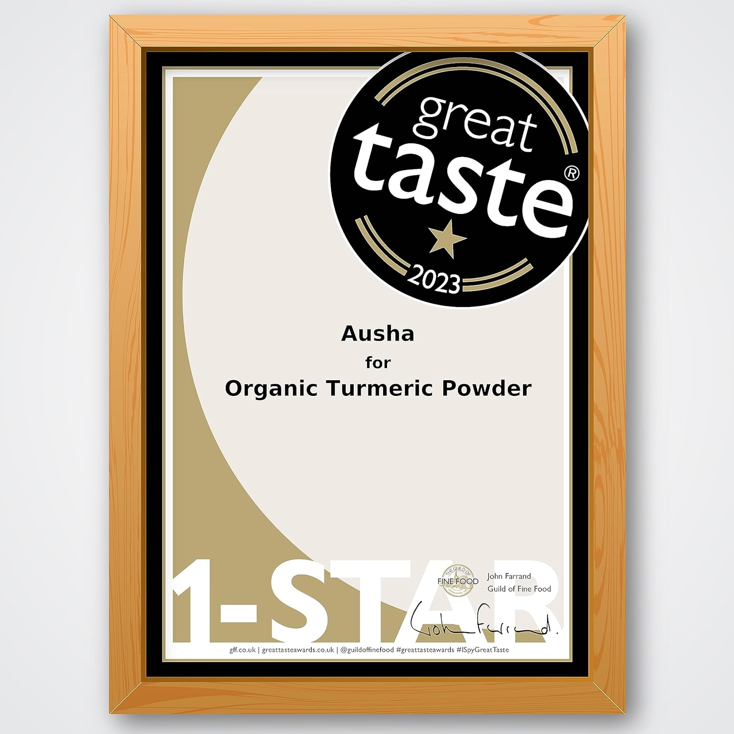 Ausha Organic Turmeric Powder 200g | 5-6% High Curcumin - UK Certified Organic by Soil Association - Use in Cooking- 1* Winner Great Taste Award 2023- Ground Turmeric : Amazon.co.uk: Grocery