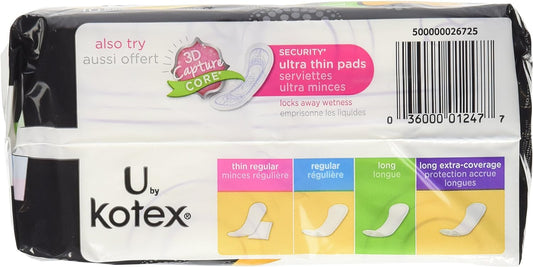 Kotex Natural Balance Absorbent Liners, Long, 16 Count(10 Pack)